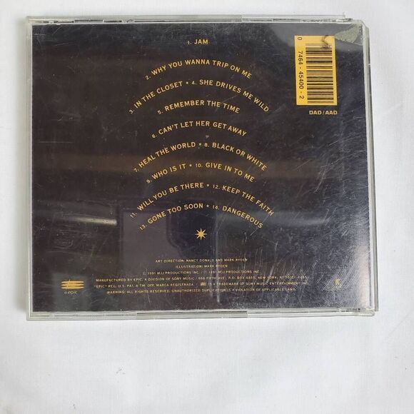 Michael Jackson Dangerous CD 1991 Epic Original Album Pop R&B Classic Hits - Picture 4 of 4